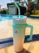 Copo Térmico Virgínia Stanley 1250ml - Azul com branco