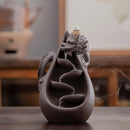 Escultura Aromática do Dragão Chinês - Efeito cascata - Incluso 10 incensos de brinde!