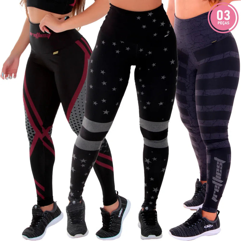 Kit 3 Leggings Não Transparente - ÚLTIMAS UNIDADES🔥 APROVEITE