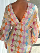 Vestido SEREIA - Longo, cintura alta e elegante.