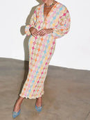 Vestido SEREIA - Longo, cintura alta e elegante.