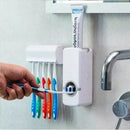 Dispenser Aplicador Creme Dental com Suporte para 5 Escovas